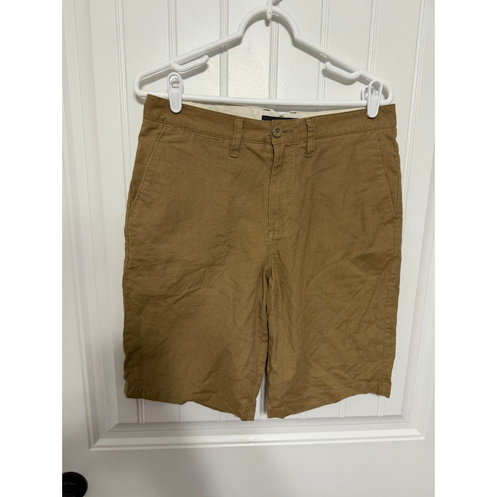 Vans Shorts Mens 31 Chino Skate Solid Tan Cotton Blend EUC